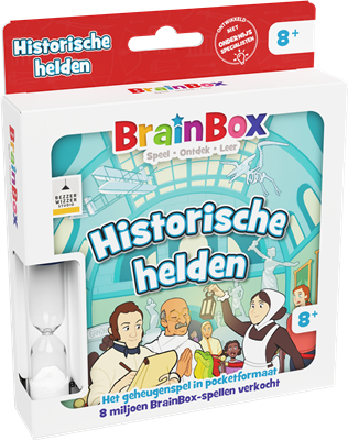 Dit is een foto van het spel Brainbox Pocket Historische helden te koop bij Speldorado Spellenwinkel Delft
