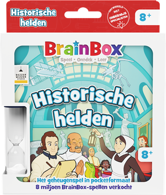 Dit is een foto van het spel Brainbox Pocket Historische helden te koop bij Speldorado Spellenwinkel Delft