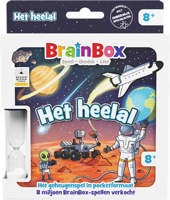 Dit is een foto van het spel Brainbox Pocket Het heelal te koop bij Speldorado Spellenwinkel Delft