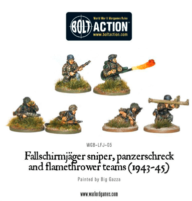 Bolt Action - Fallschirmjager sniper, panzerschreck and flamethrower teams (1943-45) - EN, 83701 van Blackfire te koop bij Speldorado !