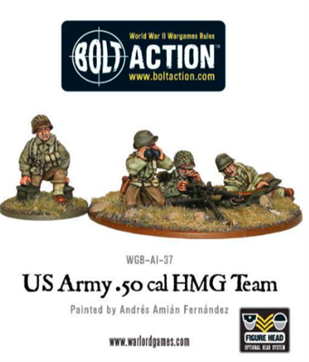 US Army 50 Cal HMG Team voor Bolt Action - amerikanen infantry schaal 1:58 miniatuur