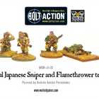 Dit is een foto van het spel IMPERIAL JAPANESE SNIPER AND FLAMETHROWER TEAMS -  Bolt Action te koop bij Speldorado Spellenwinkel Delft
