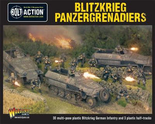 Dit is een foto van het spel Blitzkreig Panzergrenadiers Limited Edition - En - Bolt Action te koop bij Speldorado Spellenwinkel Delft