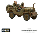 US Airborne Jeep (1944-45) voor Bolt Action - duitsers vehicle schaal 1:58 miniatuur