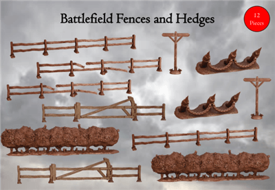 Dit is een foto van het spel Terrain Crate - Battlefield Fences & Hedges te koop bij Speldorado Spellenwinkel Delft