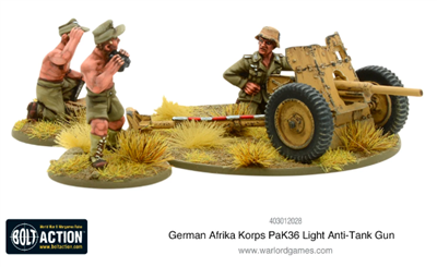 Dit is een foto van het spel Afrika Korps Pak 36 Light Anti-Tank Gun te koop bij Speldorado Spellenwinkel Delft