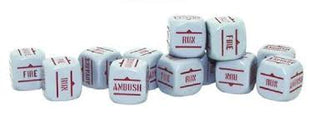 Bolt Action Orders Dice Grey With Red Writing voor Bolt Action - Generic g schaal 1:58 miniatuur
