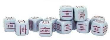 Bolt Action Orders Dice Grey With Red Writing voor Bolt Action - Generic g schaal 1:58 miniatuur