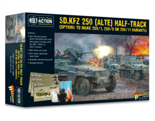 Sd.Kfz 250 (Alte) Half-Track (Options for 250/1, 250/9, 250/11) voor Bolt Action - duitsers vehicle schaal 1:58 miniatuur
