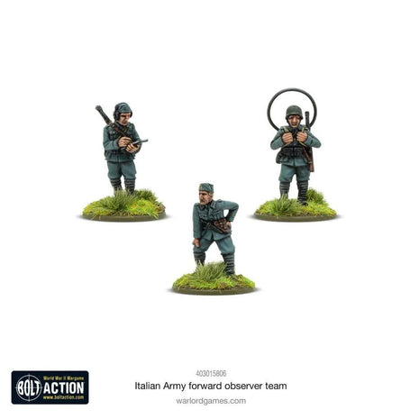 Italian Army Forward Observer Team voor Bolt Action - italianen infantry schaal 1:58 miniatuur