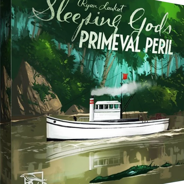 Dit is een foto van het spel Sleeping Gods Primeval Peril te koop bij Speldorado Spellenwinkel Delft