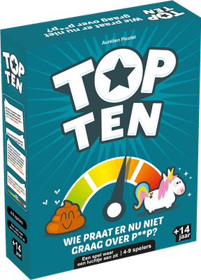 Dit is een foto van het spel Top Ten NL te koop bij Speldorado Spellenwinkel Delft