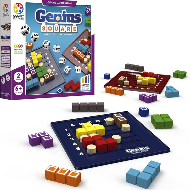 Dit is een foto van het spel Genius Square -Genius Battle Games - Smart Games te koop bij Speldorado Spellenwinkel Delft