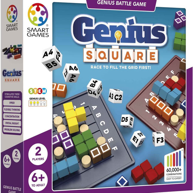 Dit is een foto van het spel Genius Square -Genius Battle Games - Smart Games te koop bij Speldorado Spellenwinkel Delft