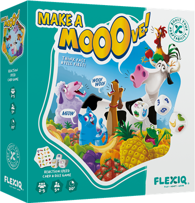Dit is een foto van het spel Make a Mooove! NL te koop bij Speldorado Spellenwinkel Delft