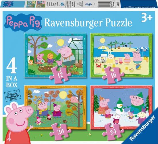 Dit is een foto van het spel Peppa Big 4 Seizoenen 4 Puzzels te koop bij Speldorado Spellenwinkel Delft
