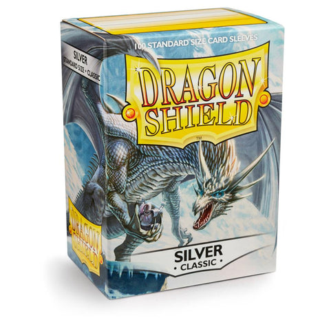 Sleeves - Silver (100ct) - Dragon Shield - Sleeves - Kaartspel accessoires,bordspel accessoires