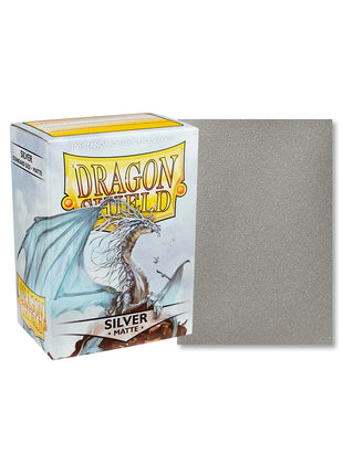 Sleeves Matte - Silver (100ct) - Dragon Shield - Sleeves - Kaartspel accessoires,bordspel accessoires