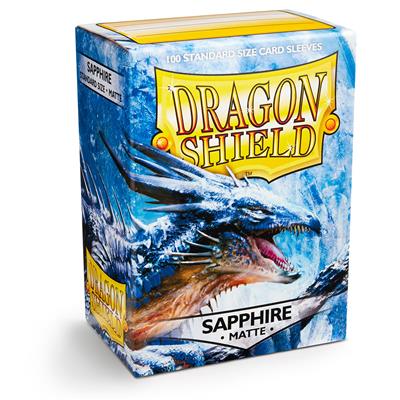 Sleeves Matte Sapphire (100ct) - Dragon Shield