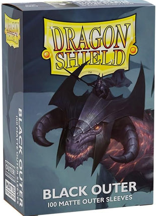 Sleeves DS100 Outer Sleeves Matte Black - Dragon Shield - Sleeves - Kaartspel accessoires,bordspel accessoires