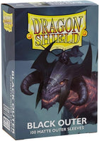 Sleeves DS100 Outer Sleeves Matte Black - Dragon Shield - Sleeves - Kaartspel accessoires,bordspel accessoires