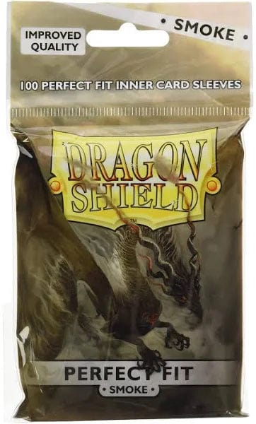 Dit is een foto van het spel Sleeves Fit - Clear/Smoke (100ct) - Dragon Shield te koop bij Speldorado Spellenwinkel Delft