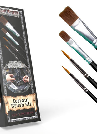 Gamemaster Terrain Brush Kit - penseel – verf en gereedschap voor miniaturen