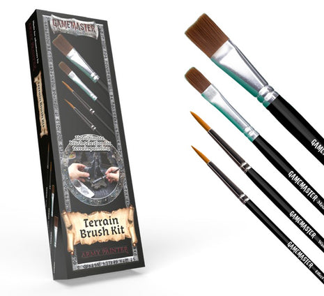 Gamemaster Terrain Brush Kit - penseel – verf en gereedschap voor miniaturen
