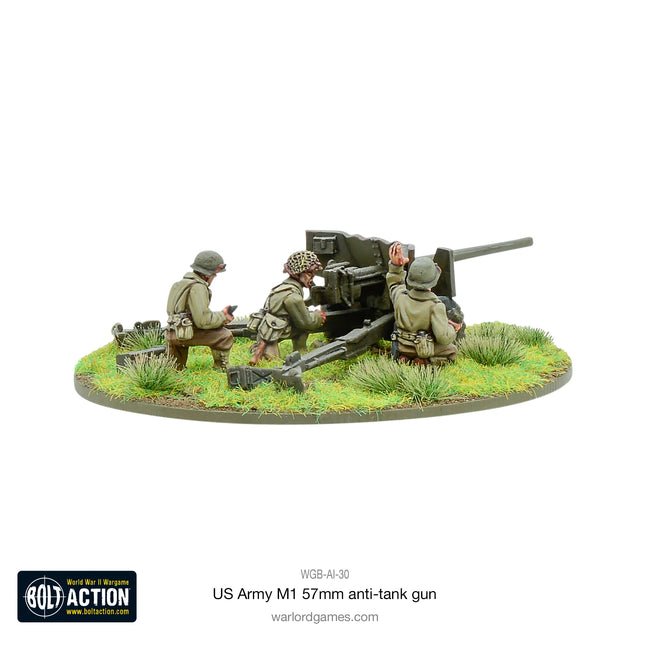 Dit is een foto van het spel US Army M1 57mm Anti-Tank Team te koop bij Speldorado Spellenwinkel Delft