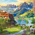 Relaxing in the Dolomites