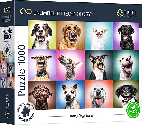 Puzzel 1000 stukjes grappige honden gezichten
