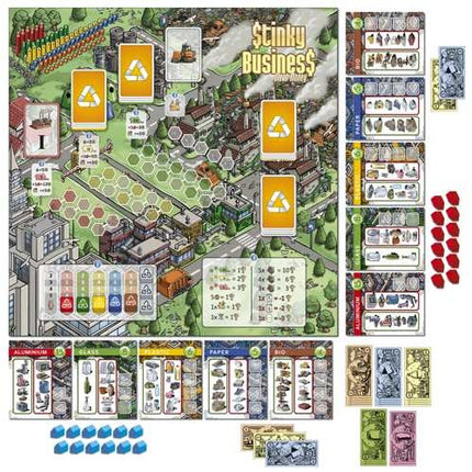 Dit is een foto van het spel Stinky Business te koop bij Speldorado Spellenwinkel Delft