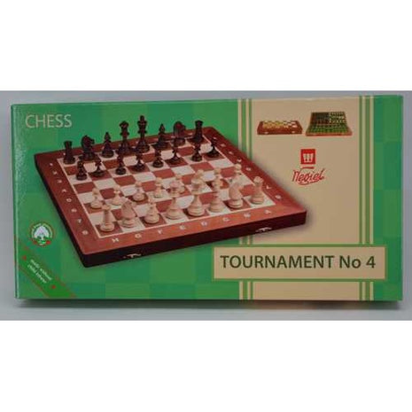 Schaak  Schaakcas.Tournam.4 mahoni/ess 41x20cm - Hout - uitvoering