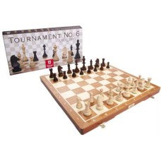 Schaak  Schaakcas.Tournam.6 mahon/essh.53x26cm - Hout - uitvoering