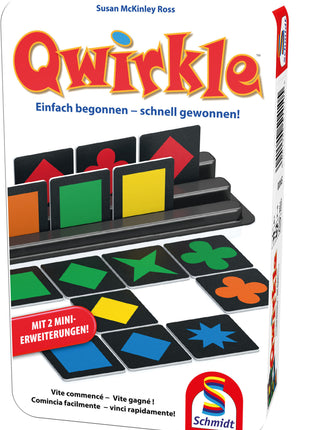 Qwirkle Reiseditie metalen doos – gezellig bordspel – 2 tot 4 spelers