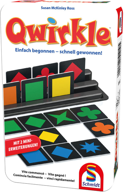 Qwirkle Reiseditie metalen doos – gezellig bordspel – 2 tot 4 spelers