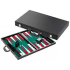 Backgammon  Backgammonkoffer zwart/groen - Vilt - uitvoering