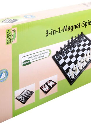 Schaak  3 In 1 Magnetisch schaak Spel - Hout - uitvoering