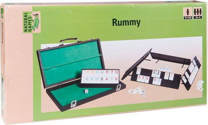 Dit is een foto van het spel Rummikub  In Koffer 106 Stenen - Natural games te koop bij Speldorado Spellenwinkel Delft