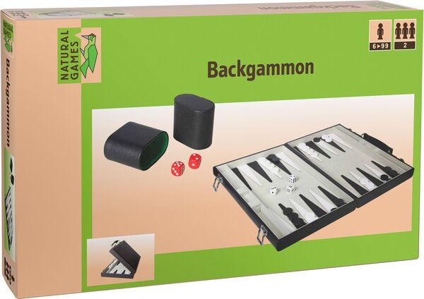 Dit is een foto van het spel Backgammon Synthetisch Leer 47X37Cm te koop bij Speldorado Spellenwinkel Delft