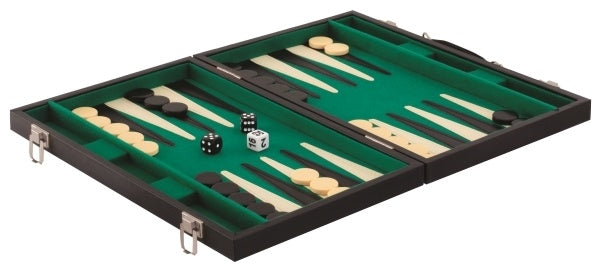 Dit is een foto van het spel Backgammon Synthetisch Leer 47X37Cm te koop bij Speldorado Spellenwinkel Delft