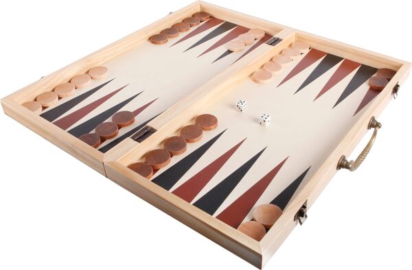 Dit is een foto van het spel Grote Schaak en Backgammon - Natural Games te koop bij Speldorado Spellenwinkel Delft