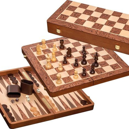 Schaken Backgammon Dam Set