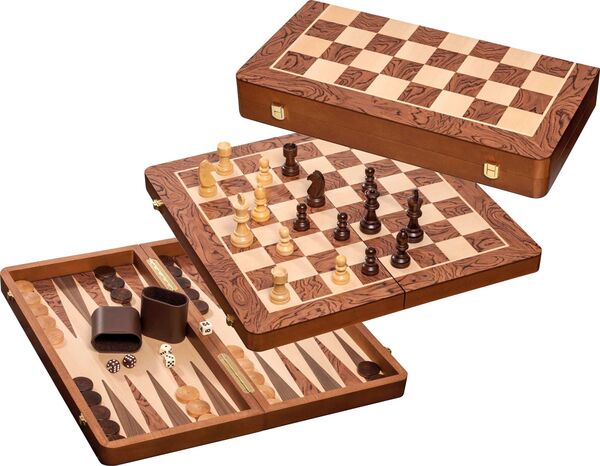 Schaken Backgammon Dam Set