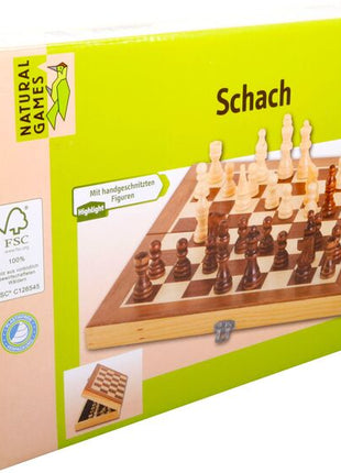Schaak  Schaakcassette Donker - Natural Games - Hout - uitvoering