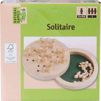 Solitaire Hout 12 Cm - Natural games