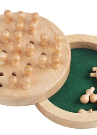 Dit is een foto van het spel Solitaire Hout 12 Cm - Natural games te koop bij Speldorado Spellenwinkel Delft