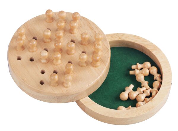 Dit is een foto van het spel Solitaire Hout 12 Cm - Natural games te koop bij Speldorado Spellenwinkel Delft