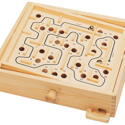 Dit is een foto van het spel Houten Labyrinth - Natural Games te koop bij Speldorado Spellenwinkel Delft