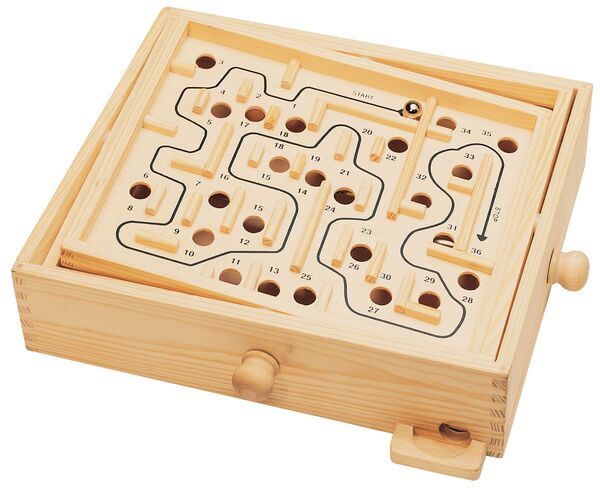 Dit is een foto van het spel Houten Labyrinth - Natural Games te koop bij Speldorado Spellenwinkel Delft